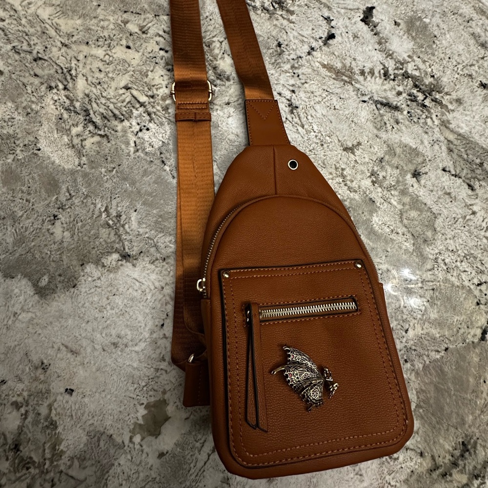 Brown Leather Sling Bag